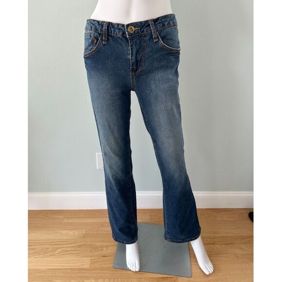 Baby Phat Blue Jean Bootcut Denim Y2K Style Embroidered Pants size 9 - Picture 2 of 7